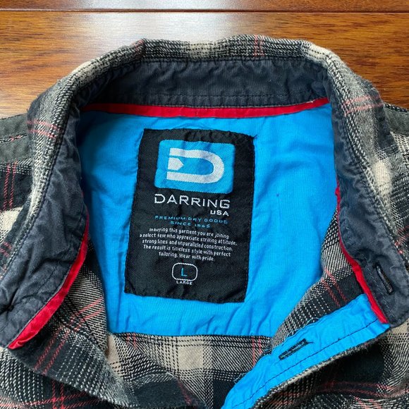 Vintage Darring USA Men's Flannel Plaid Button Down Shirt Size L 100% Cotton - Picture 3 of 10